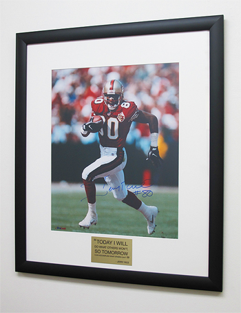 framed football photo